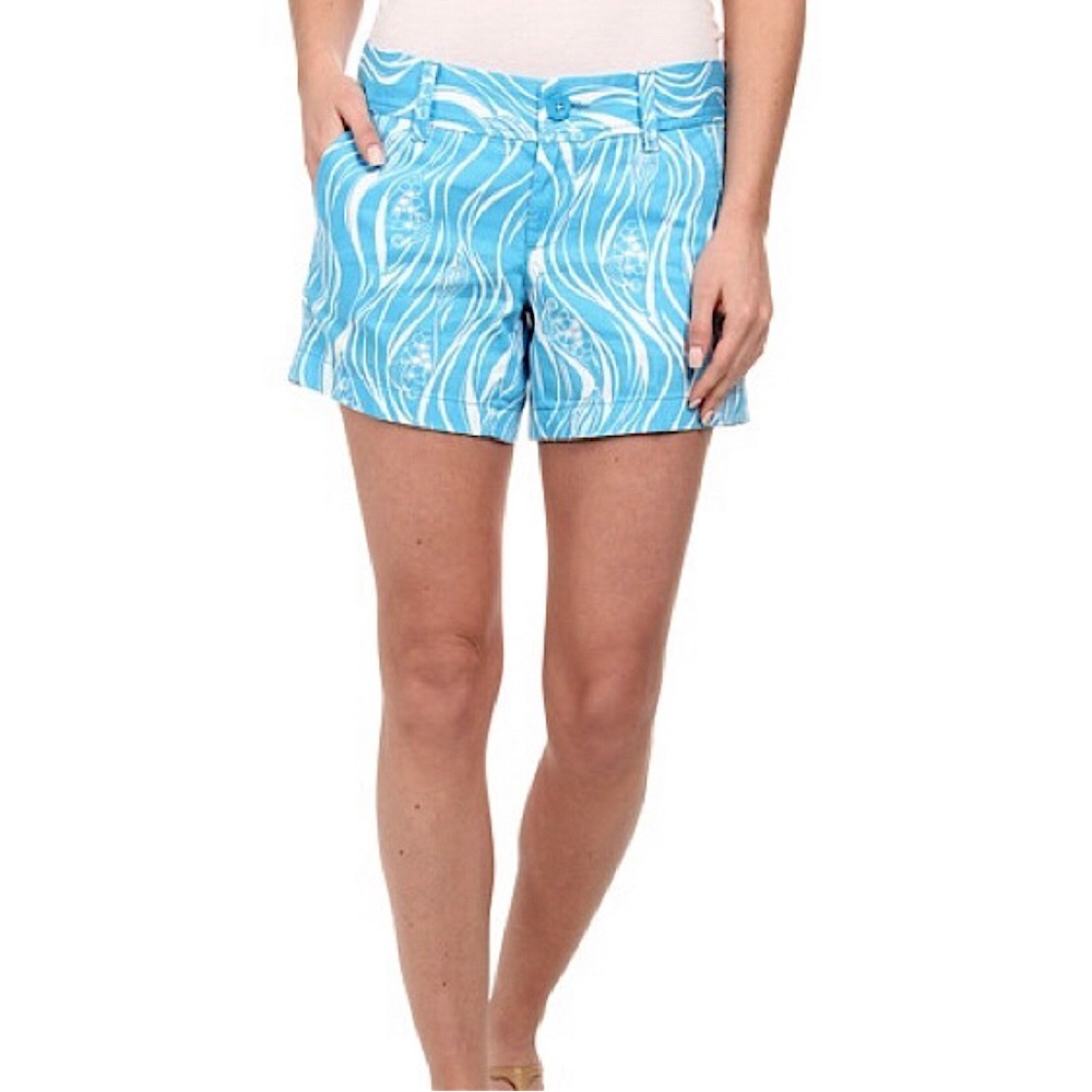 Lilly Pulitzer Shorts Joe Fish Callahan Size 4 Coastal Resort Vacation - Picture 2 of 6